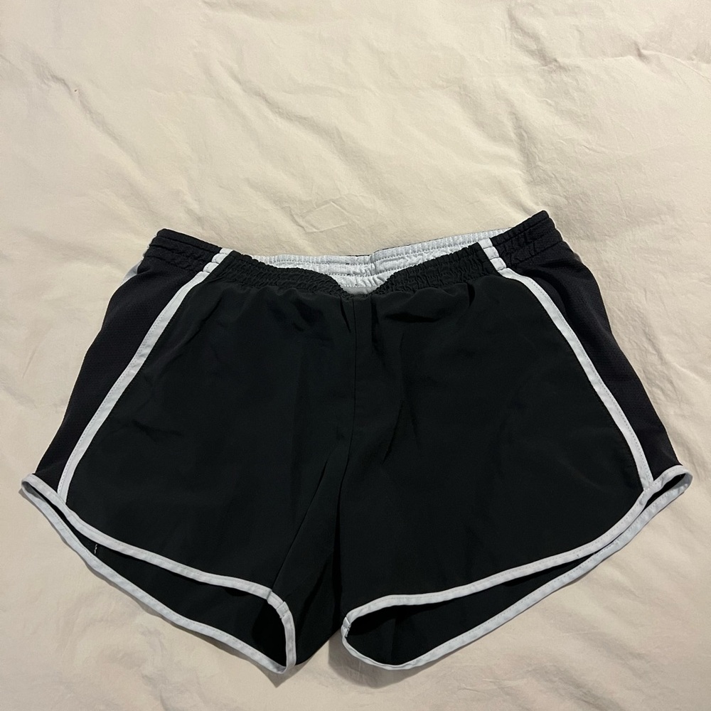 Black and White NikeFit Running Shorts - Wm S